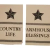 Farmhouse Star Country Life Muslin Unbleached Natural Tea Towel Set