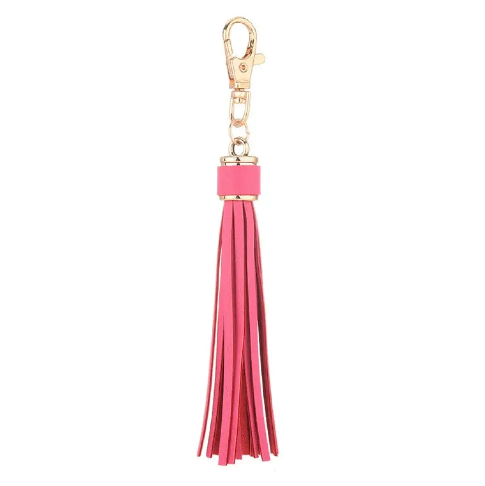 Faux Leather Pig Key Chain with Strap, Tassel and Rooterville Logo!*