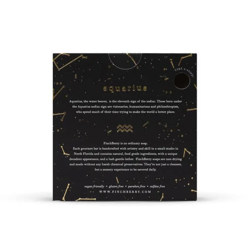 Finchberry Natural Zodiac Soap Bars-White and Gold Elegant Perfect for Gifting!