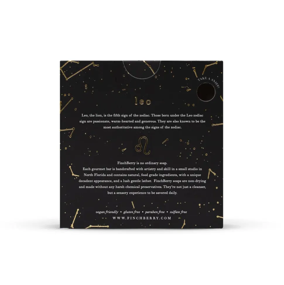 Finchberry Natural Zodiac Soap Bars-White and Gold Elegant Perfect for Gifting!