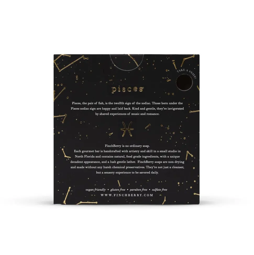 Finchberry Natural Zodiac Soap Bars-White and Gold Elegant Perfect for Gifting!