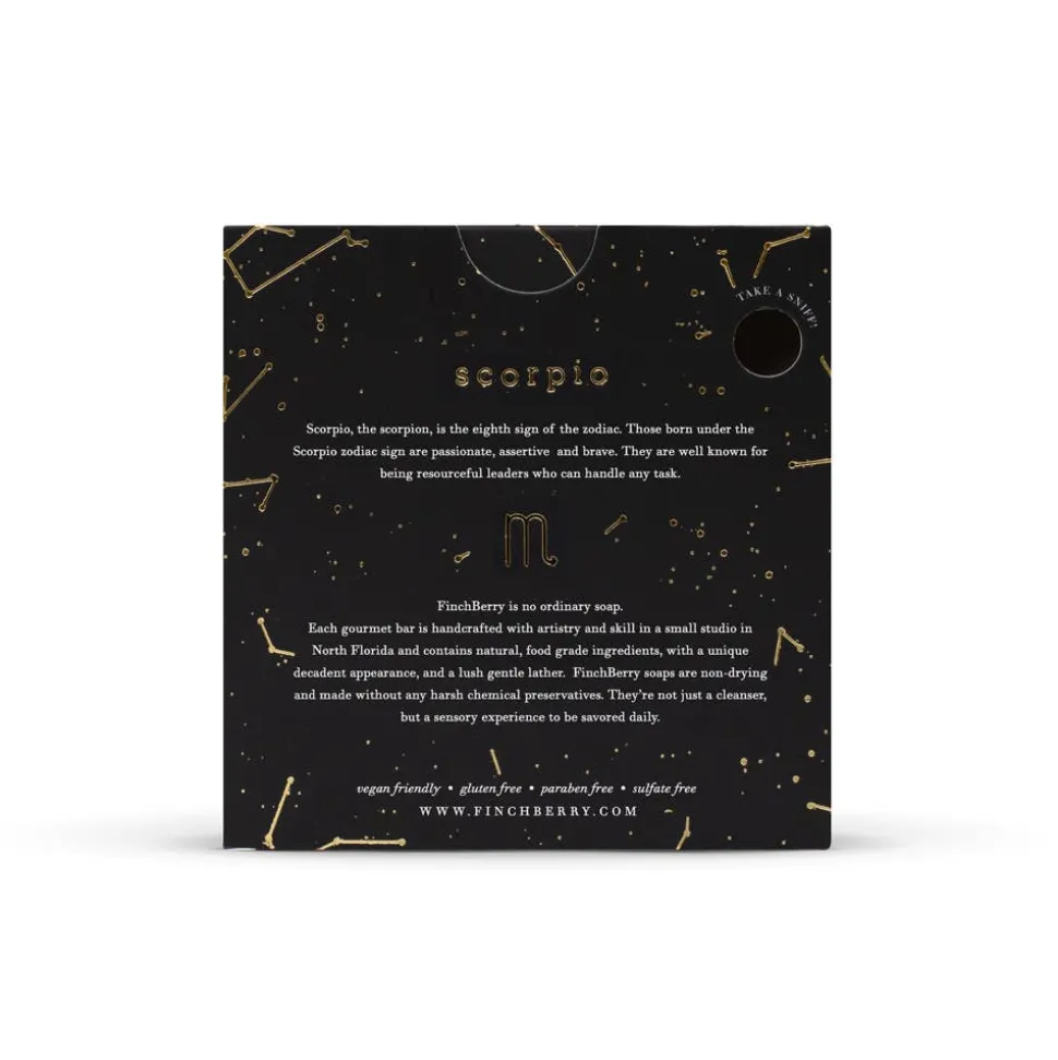 Finchberry Natural Zodiac Soap Bars-White and Gold Elegant Perfect for Gifting!