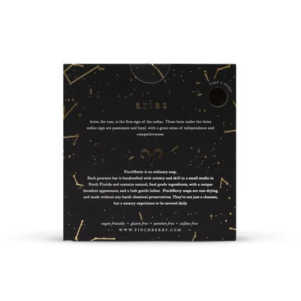 Finchberry Natural Zodiac Soap Bars-White and Gold Elegant Perfect for Gifting!