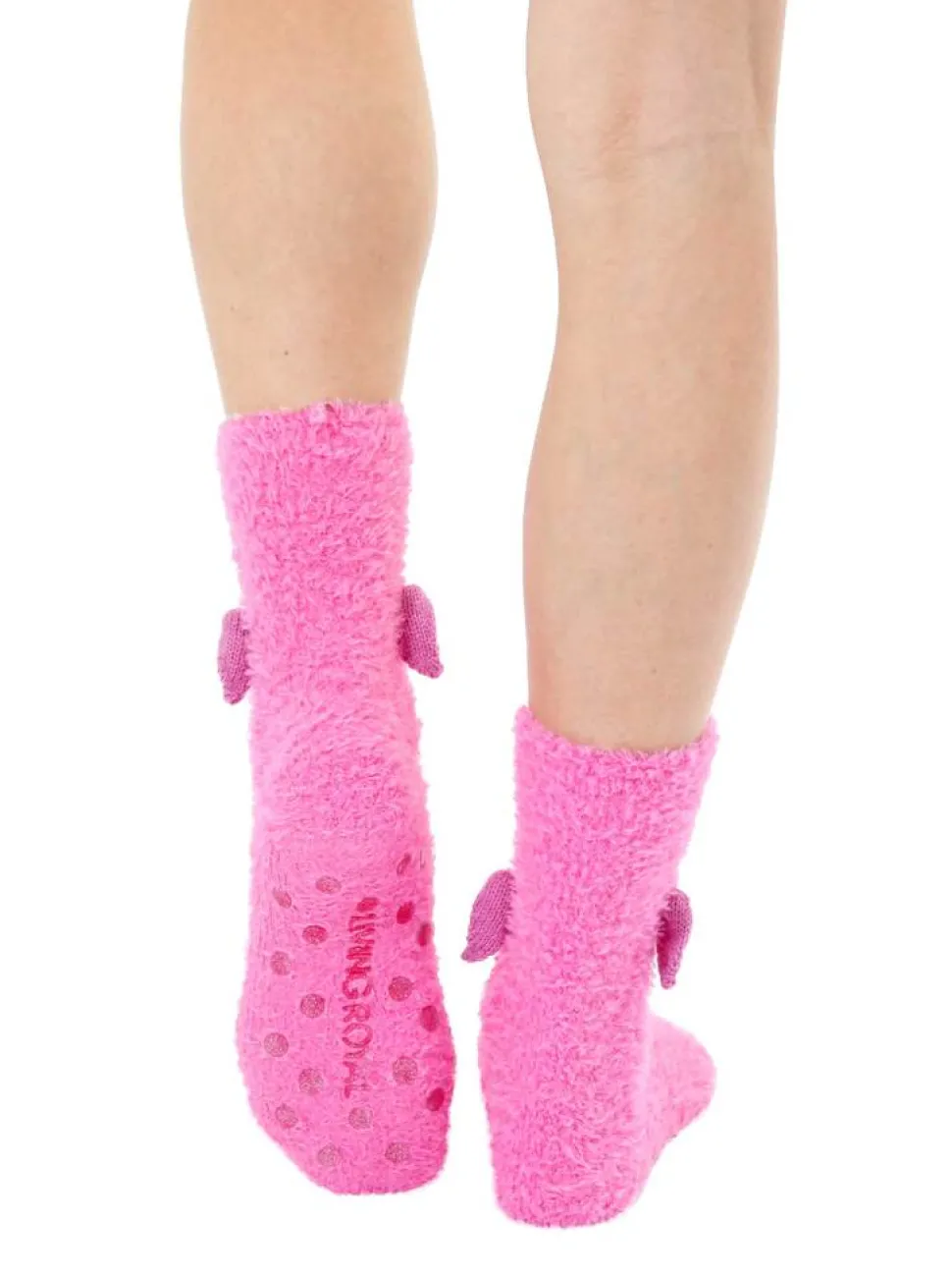 Flamingo Crew Slipper Socks Soft and Fuzzy Women's *