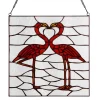 Flamingo Stained Glass Panel