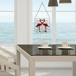 Flamingo Stained Glass Panel