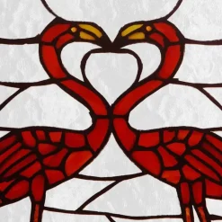 Flamingo Stained Glass Panel