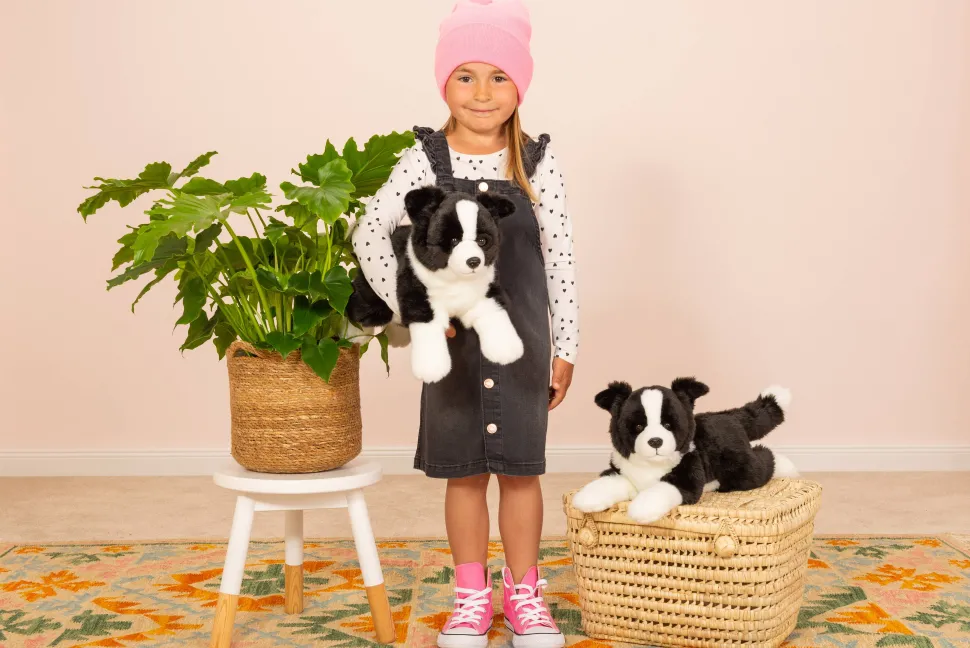 Floppy Soft Border Collie Lying 45 cm by Teddy Hermann