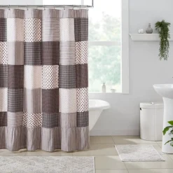 Florette Patchwork Ruffled Shower Curtain French Country Charm