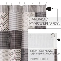 Florette Patchwork Ruffled Shower Curtain French Country Charm