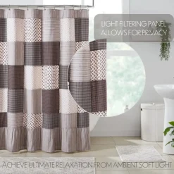 Florette Patchwork Ruffled Shower Curtain French Country Charm