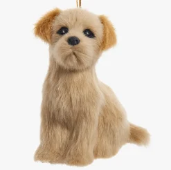 Fluffy Dog Ornaments-Realistic Pups for Christmas Decoration