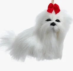 Fluffy Dog Ornaments-Realistic Pups for Christmas Decoration