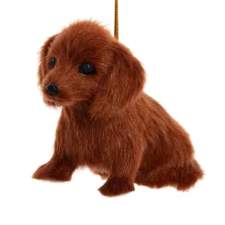 Fluffy Dog Ornaments-Realistic Pups for Christmas Decoration