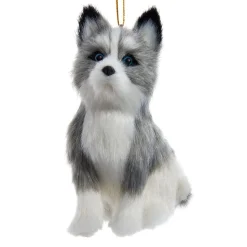 Fluffy Dog Ornaments-Realistic Pups for Christmas Decoration