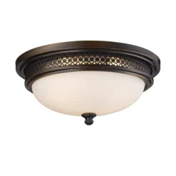 Flushmounts 3-Lght Flush Mount W/Wht Glss