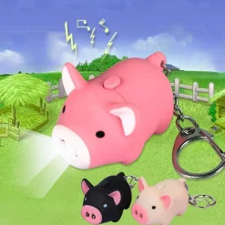 Flying or Standing Key-chain Light Piggies! Makes Noise for Emergencies Too!*