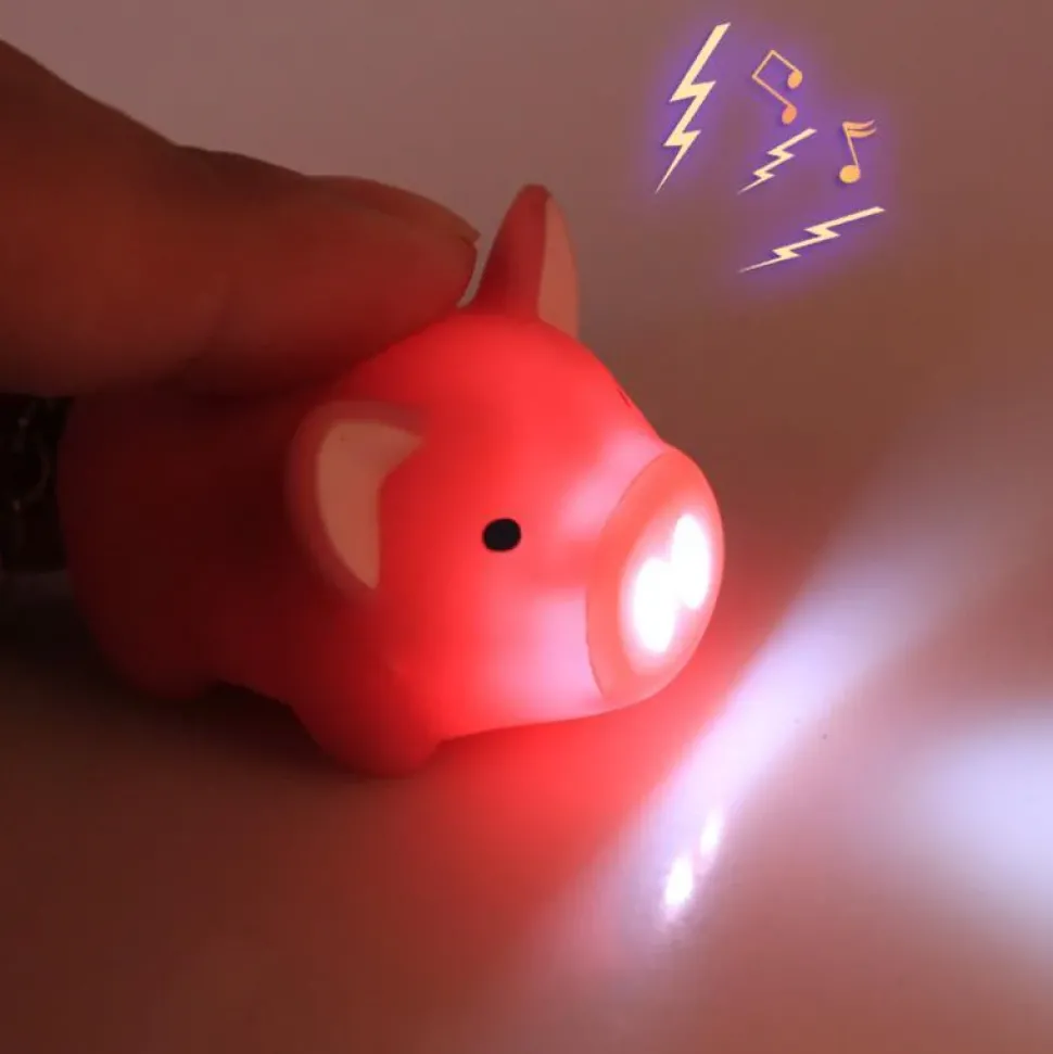 Flying or Standing Key-chain Light Piggies! Makes Noise for Emergencies Too!*