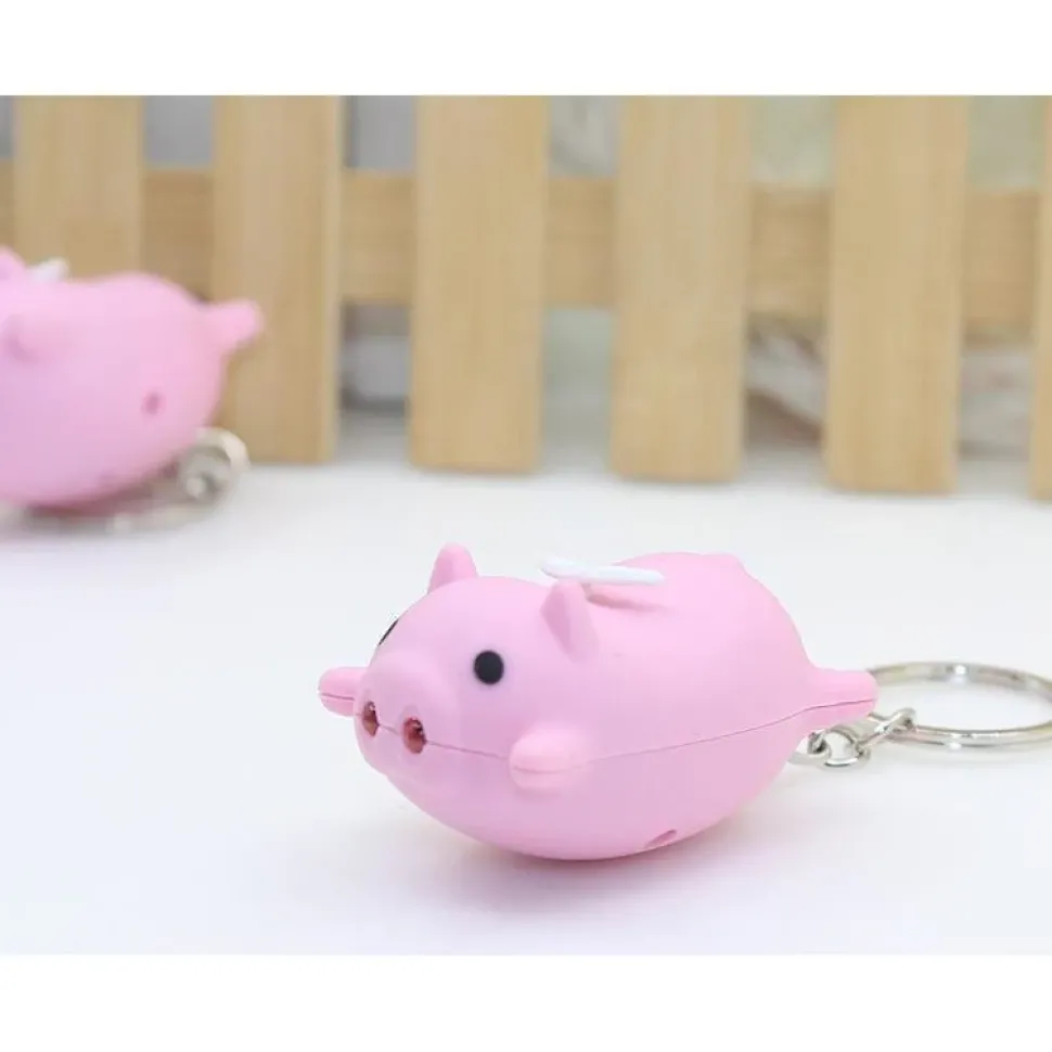 Flying or Standing Key-chain Light Piggies! Makes Noise for Emergencies Too!*