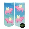 Flying Pig Ankle Socks Glow in the Dark Wings