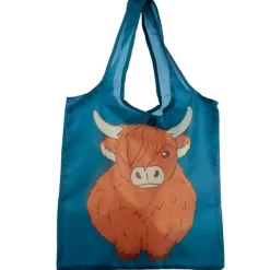 Foldable Reusable Shopping Bag - Highland Coo Cow