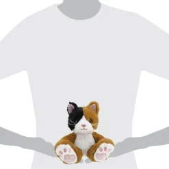 Footsies Plush Calico Kitty Cat Glittery Eyes & Embroidered Feet, So Cute!