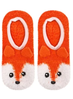 Fox Fuzzy Footie Slipper Socks