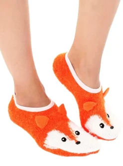 Fox Fuzzy Footie Slipper Socks