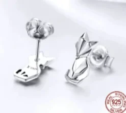 Fox Stud Sterling Silver Earrings