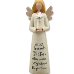 Friends Angel with Vase of Flowers