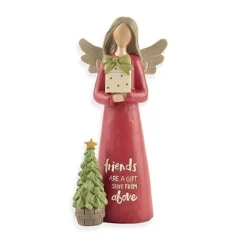 Friends Are a Gift Holiday Angel Figurine