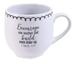 Friends Encourage One Another Artisan Doodles Scripture Coffee Mug