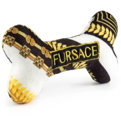 Fursace Bone for Dogs with Squeaker Inside Plush Parody Pet Chew Toy