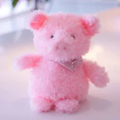 Fuzzy Beanie Plush Pink Pig and Fox Super Cute & Soft