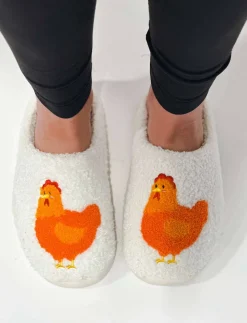 Fuzzy Chicken Slippers- Adult Chicken Lovers LOOK!