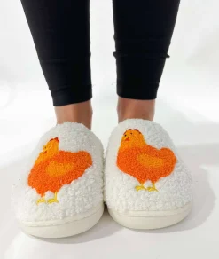Fuzzy Chicken Slippers- Adult Chicken Lovers LOOK!