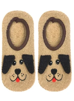 Fuzzy Dog Slipper Socks by Living Royal