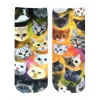 Galaxy Cat Kitty Faces Adorable Cat Ankle Socks *