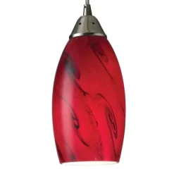 Galaxy 1-Lght Pndnt W/Red Glss