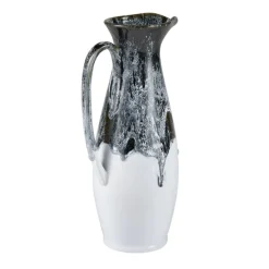 Gallemore Decorative Hand-Applied Glazed Ceramic Pitcher