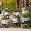 Galvanized Animal Planters in 6 Assorted Styles