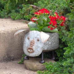 Galvanized Animal Planters in 6 Assorted Styles