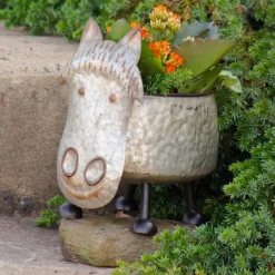 Galvanized Animal Planters in 6 Assorted Styles
