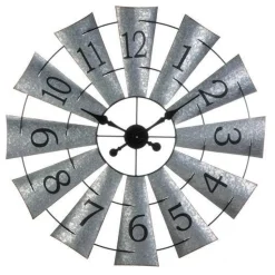 Galvanized Windmill Wall Clock-extra large! Stunning