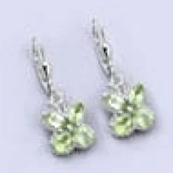 Gemstone Butterfly Earrings in Sterling Silver-Amethyst, Garnet, Peridot or Topaz