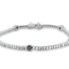 Genuine Diamond and Gemstone Tennis Bracelet-Sapphire, Emerald, Ruby