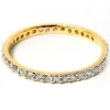 Genuine Diamond Eternity Rings in Solid 10K Yellow Gold Size 7 .18ct