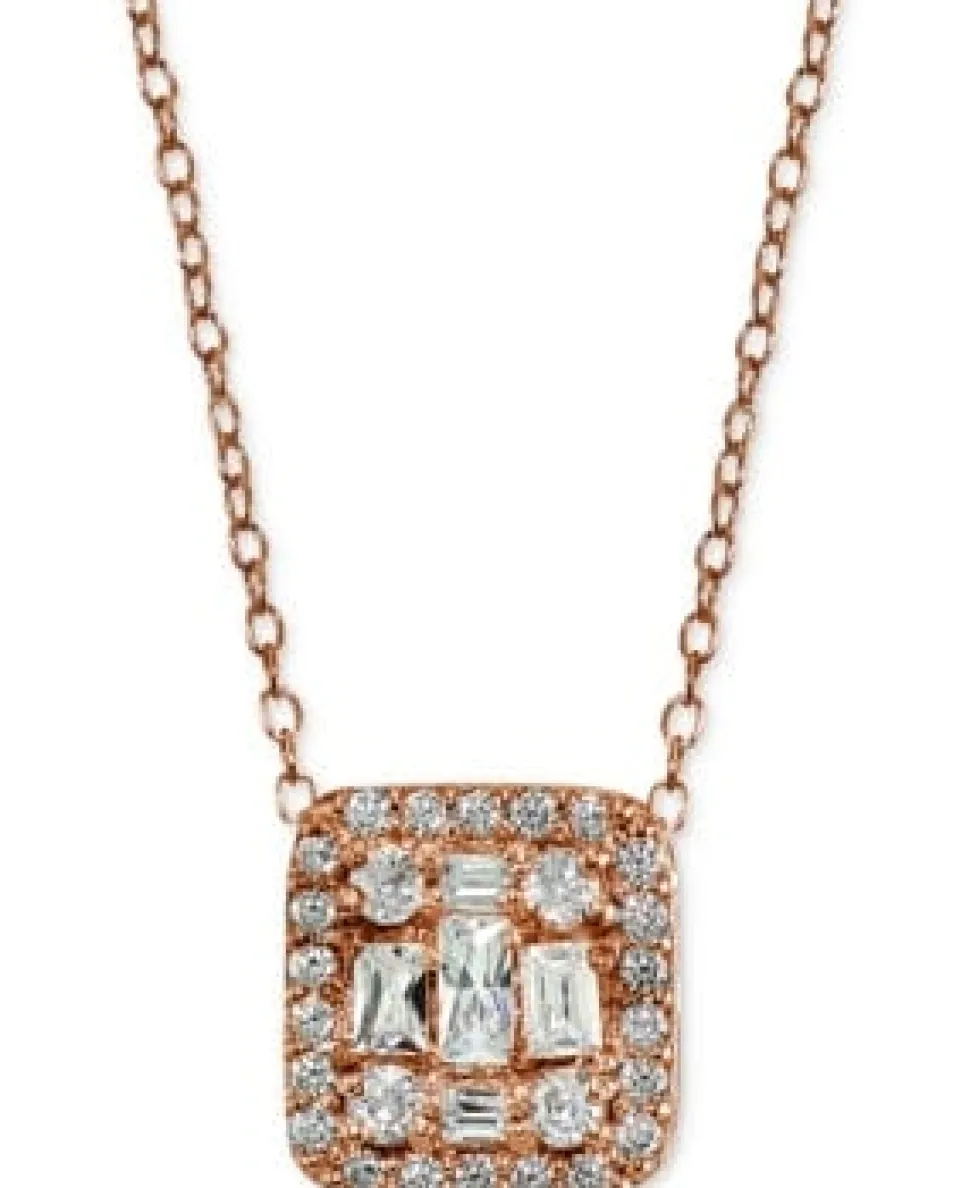 Giani Bernini Cluster Necklaces NEW! Rose or Yellow Gold Plated Sterling Silver