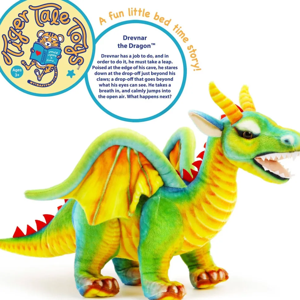 Giant Plush 29 Inch Stuffed Dragon Denvar Realistic