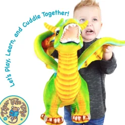 Giant Plush 29 Inch Stuffed Dragon Denvar Realistic